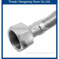 Carbon steel flat seat fitting for teflon hose